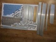 Zestaw szyn montażowych DIN + profile alu rozdzielnia elektryczna