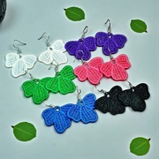 Haftowane kolczyki - czarne