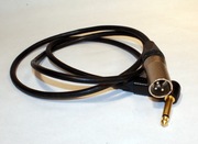 Kabel JACK 6.3 KĄTOWY XLR WTYK MĘSKI NEUTRIK 1m