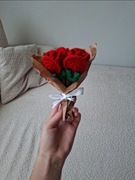 Kwiatki na szydełku bukiecik wieczne róże