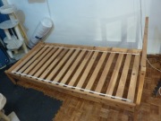 Łóżko + materac IKEA 90x200 + dno łóżka - sprawne - materac z nakładką