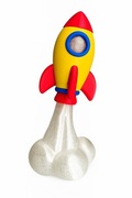 Skarbonka startująca rakieta z funkcją lampki.