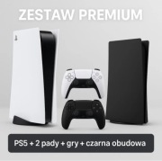PlayStation 5 (PS5 Disc) + 2 pady + obudowa + UFC 5