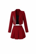 Świetny komplet na imprezę i na co dzień, bordowy