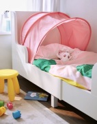 Baldachim do łóżeczka Ikea Sufflett, różowy, 70/80/90