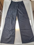 H&M Spodnie Damskie Młodzieżowe Czarne Materiałowe Rozmiar 170