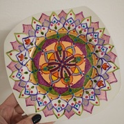 Talerz ręcznie malowany 