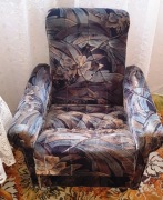 Tapicerowany fotel wypoczynkowy w stylu „klasyk/PRL-lata 90" - cena za 2szt