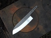 Klinga "Santoku" Blank Nóż Ręcznie Robiony