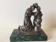 STARA FIGURKA PLATER - metal srebrzony stan idealny