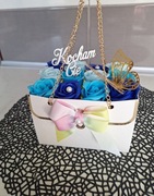 Torebka box z różami mydlanymi