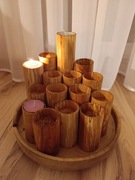 Świecznik na tilight, rękodzieło,brzoza