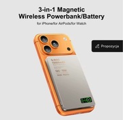 Powerbank magnetyczny 3w1 Q.MAG 10000mAh do iPhone / Watch / AirPods