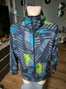 Quiksilver Snapper bluza męska S na polarze kolorowa szara z kapturem