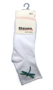 BIAŁE SKARPETY STEVEN 35-37 WAŻKA