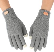 Jesienne i zimowe dzianinowe ciepłe i polarowe pogrubione rękawiczki zimowe