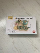 Drewniany zestaw popołudniowa herbatka