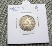 Niemcy 1/2 Marki 1905r - A - SREBRO
