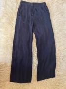 Damskie casualowe spodnie, granatowe w paski, rozmiar XS