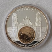 Medale kolekcji „Waluty europejskie” - SZWAJCARIA  - certyfikat