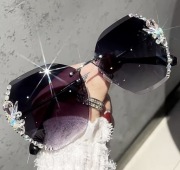 Fioletowe Okulary damskie z cyrkoniami