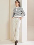 Sweter kardigan w paski Allegra K