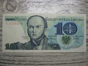 BANKNOT POLSKA PRL 10 ZŁOTYCH 1982 ROK SERIA R JÓZEF BEM UNC