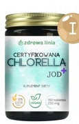 Certyfikowana CHLORELLA 250 mg JOD+ 180 tabletek źródło białka i witamin