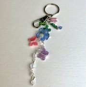 Brelok z koralików handmade motyle kwiat