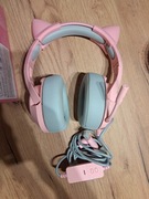 Sluchawki przewodowe różowe 