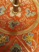 Indyjska 3-piętrowa kwiatowa mosiężna patera 