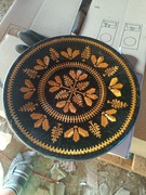 Ozdoby drewniany talerz 