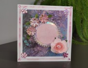 RĘCZNIE ROBIONA KARTKA 3D Z KWIATAMI – PERSONALIZOWANA – PREZENT PAMIĄTKA