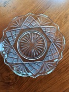 Art deco talerz patera szklana Hortensja