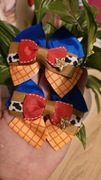 2szt spinki do włosów kokardki Toy Story handmade 