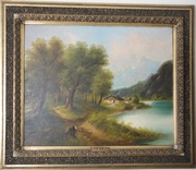 ANTON Pick 1840 - 1902 OLEJNY NA PŁÓTNIE ORYGINAŁ 