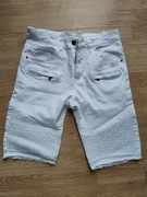 Męskie unikatowe stylowe spodenki jeansowe 