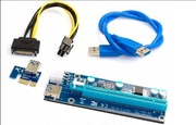 Przedłużacz PCI-E 6 pin SATA Adapter 1x do 16x USB