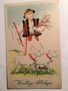 Kartka świąteczna początki PRL-u 1949