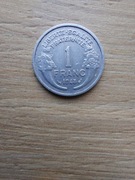 Francja 1 frank 1948 stan +III/-II; aluminium