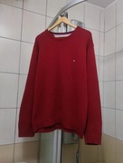 męski sweter Tommy Hilfiger rozmiar L kolor bordowy ciemna czerwień klasycz