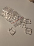 Klamra regulacyjna do torby lub plecaka przesuwna 20 sztuk przezroczyste