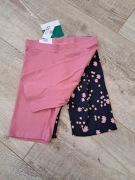 Kolarki/ krótkie getry - 2 pak - rozm 128 - róż, granat