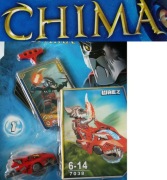 klocki chima pojazd speedorz na napęd figurka klucz napęd speedor karty