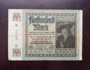 5000 marek 1922 rok ładna !!!