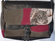 ANTON Torba skórzana z Kotem