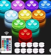 Światła LED 2 piloty RGB wodoodporne zmieniające kolory 