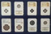 Zestaw monet papieskich - historia papiestwa - grading NGC i GCN