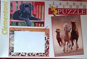 Puzzle 1000 el. + 500 el. Konie i Pies Clementoni