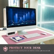 KNODEL Podkładka Na biurko pod mysz mata wodoodporna 35 x 60 cm, różowa